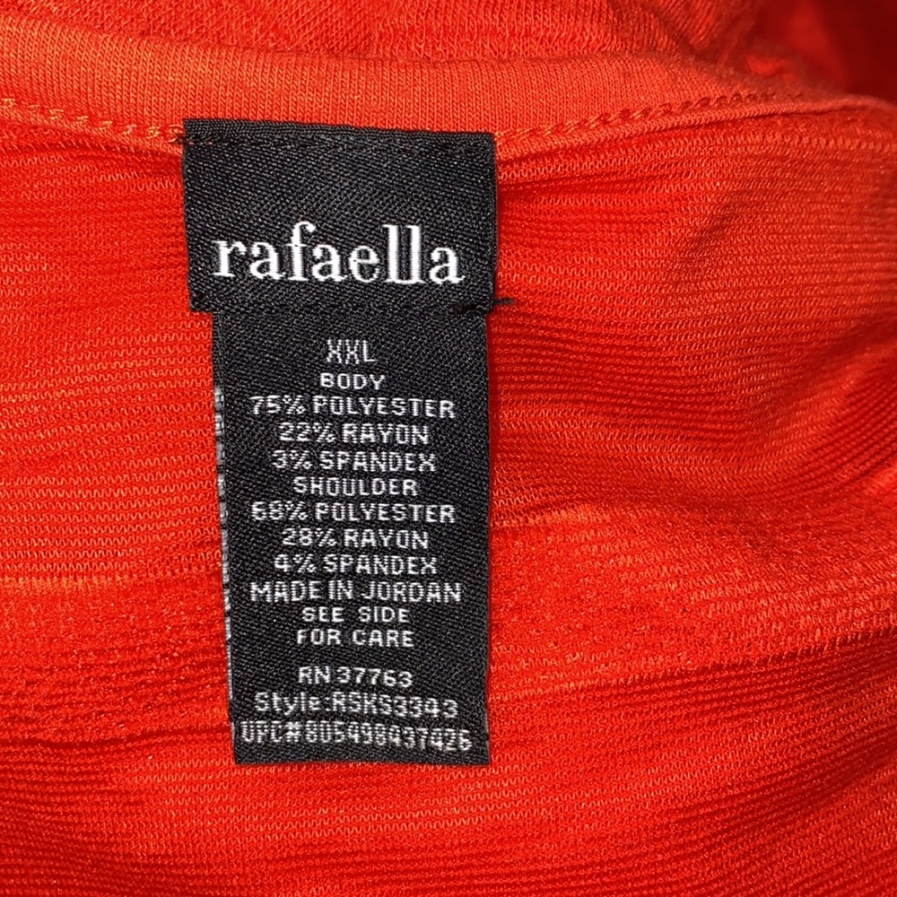 3/$40 Rafaella- Orange Ruffled Shirt 🧡 - Picture 3 of 3